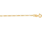 Finejewelers 14 Kt Yellow Gold 10 Inch 1.3mm Alternate 31 Classic Figaro Chain Spring Ring Clasp