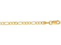 Finejewelers 14 Kt Yellow Gold 7 Inch 2.8mm Bright Cut Alternate 31 Classic Figaro Bracelet Chain Lobster Clasp