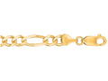 Finejewelers 14 Kt Yellow Gold 7 Inch 6.0mm Bright Cut Alternate 31 Classic Figaro Bracelet Chain L Obster Clasp