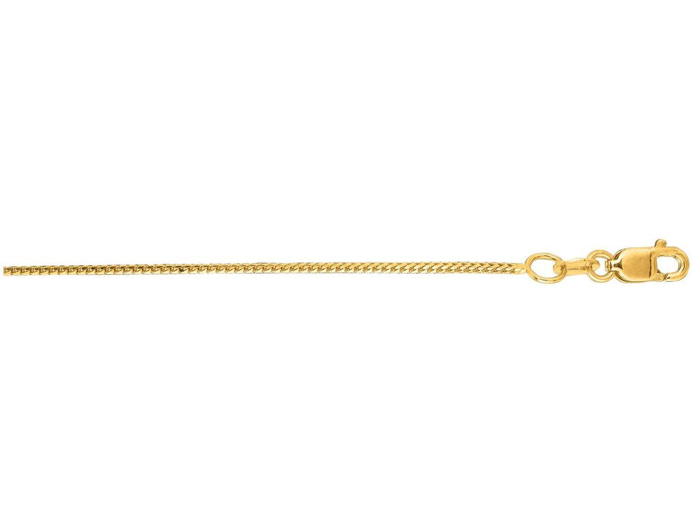 Finejewelers 14 Kt Yellow Gold 16 Inch 0.9mm Bright Cut Franco Chain Necklace With Lobster Clasp