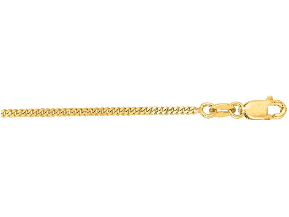 Finejewelers 14 Kt Yellow Gold 16 Inch 1.5mm Bright Cut Gourmette Chain Necklace With Lobster Clasp