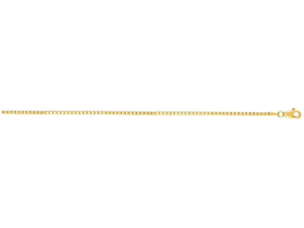 Finejewelers 14 Kt Yellow Gold 18 Inch 1.8mm Square Hollow Classic Box Chain Necklace With Lobster Clasp