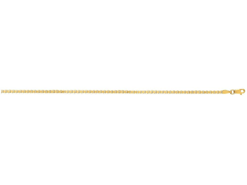 Finejewelers 14 Kt Yellow Gold 20 Inch 1.9mm Square Hollow Classic Box Chain Necklace With Lobster Clasp