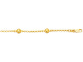 Finejewelers 14 Kt Yellow Gold 7 Inch Rolo Chain Linkpuffed Heart Bracelet With Lobster Clasp