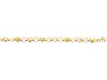 Finejewelers 14 Kt Yellow Gold 7 Inch Textured Heart Fancy Bracelet With Pear Shape Clasp