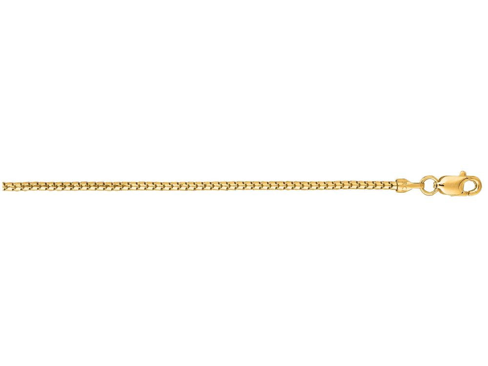 Finejewelers 14 Kt Yellow Gold 16 Inch 1.3mm Bright Cut Ice Chain Necklace With Lobster Clasp