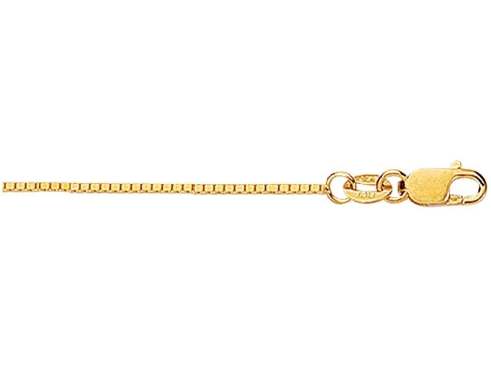 Finejewelers 18 Kt Yellow Gold 16 Inch 0.8mm Classic Box Chain Necklace With Lobster Clasp