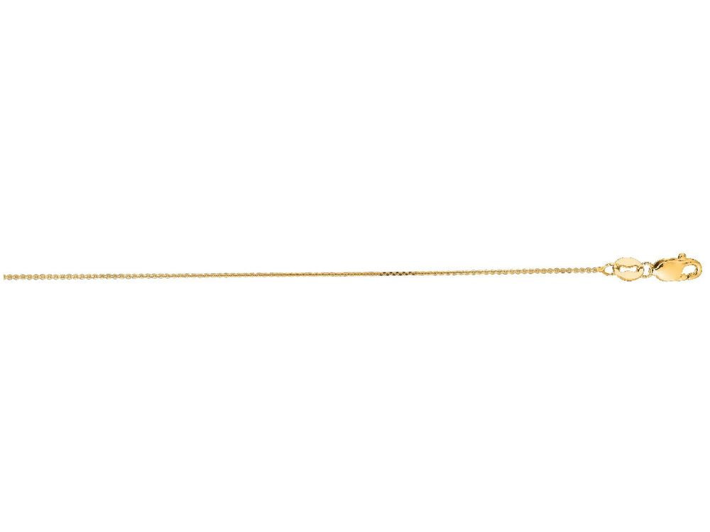 Finejewelers 18 Kt Yellow Gold 16 Inch 0.9mm Bright Cut Oval Cable Necklace With Lobster Clasp