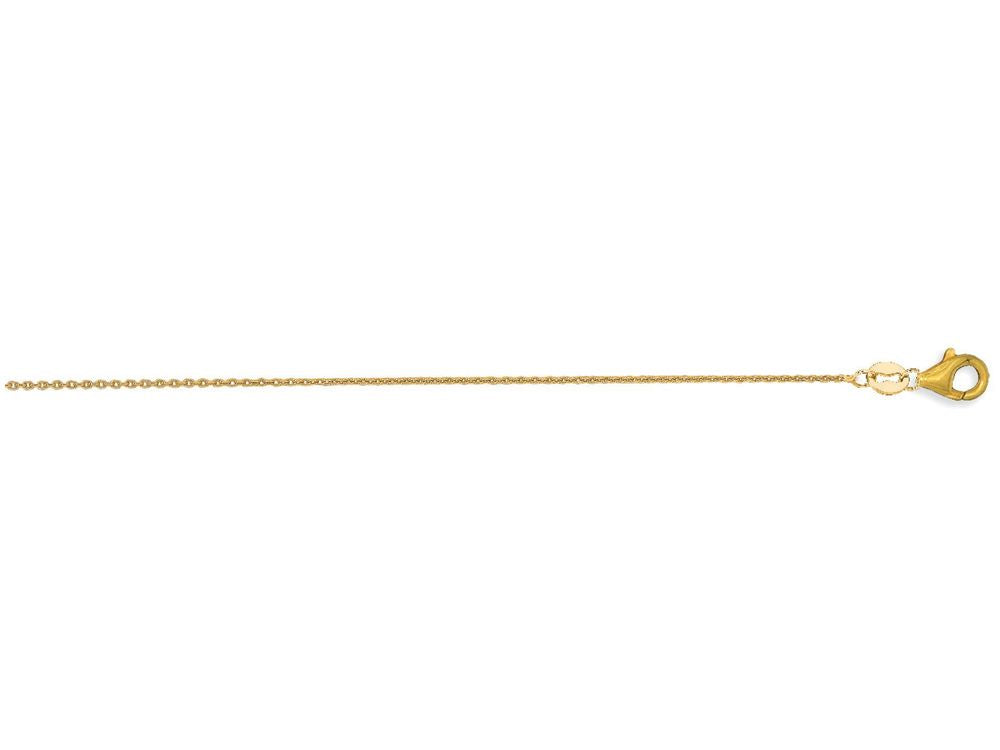 Finejewelers 18 Kt Yellow Gold 16 Inch 1.1mm Round Cable Chain Necklace
