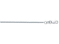 Finejewelers 18 Kt White Gold 16 Inch 1.4mm Bright Cut Round Wheat Chain Necklace With Lobster Clasp