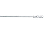 Finejewelers 18 Kt White Gold 16 Inch 1.4mm Bright Cut Round Wheat Chain Necklace With Lobster Clasp