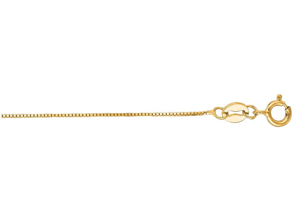 Finejewelers 14 Kt Yellow Gold 16 Inch 0.6mm Classic Box Chain Necklace With Lobster Clasp