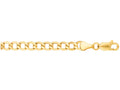 Finejewelers 14 Kt Yellow Gold 18 Inch 5.3mm Bright Cut Curb Lite Chain Necklace With Lobster Clasp