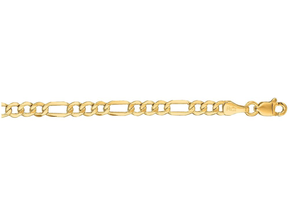 Finejewelers 14 Kt Yellow Gold 18 Inch 3.5mm Alternate 31 Figaro Lite Chain Necklace Lob Ster Clasp