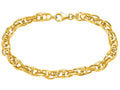 Finejewelers 14 Kt Two Tone Gold 7.50 Inch Euro Link Bracelet With Spring Ring Clasp
