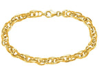 Finejewelers 14 Kt Two Tone Gold 7.50 Inch Euro Link Bracelet With Spring Ring Clasp