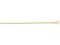 Finejewelers 14 Kt Yellow Gold 16 Inch 1.25mm Solid Bright Cut Royal Rope Chain Necklace Lobster Clasp