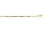 Finejewelers 14 Kt Yellow Gold 16 Inch 1.25mm Solid Bright Cut Royal Rope Chain Necklace Lobster Clasp
