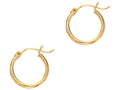 Finejewelers 14 Kt Yellow Gold 2x15mm Round Tube Hoop Fancy Earring