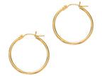 Finejewelers 14 Kt Yellow Gold 2x25mm Round Tube Hoop Fancy Earring