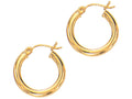 Finejewelers 14 Kt Yellow Gold 3x15mm Round Tube Hoop Fancy Earring