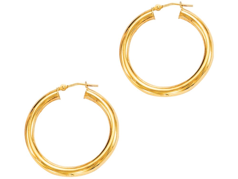 Finejewelers 14 Kt Yellow Gold 3x20mm Super Lite Tube Earring