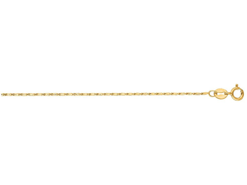Finejewelers 14 Kt Yellow Gold 16 Inch 1.0mm Bright Cut Lumina Pendant Chain Necklace With Lobster Clasp