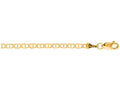 Finejewelers 14 Kt Yellow Gold 7 Inch 3.2mm Bright Cut Mariner Link Bracelet Chain With Lobster Clasp