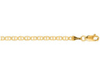 Finejewelers 14 Kt Yellow Gold 7 Inch 3.2mm Bright Cut Mariner Link Bracelet Chain With Lobster Clasp