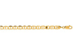Finejewelers 14 Kt Yellow Gold 7 Inch 5.5mm Bright Cut Mariner Link Bracelet Chain With Lobster Clasp