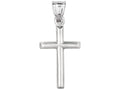 Finejewelers 14 Kt White Gold Small Cross Pendant Necklace 18 inch chain