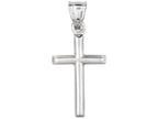 Finejewelers 14 Kt White Gold Small Cross Pendant Necklace 18 inch chain