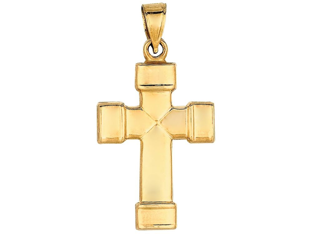 Finejewelers 14 Kt White Gold All Small Fancy Cross Pendant Necklace 18 inch chain