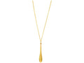 Finejewelers 14 Kt Yellow Gold 18 Inch 1.1mm Oval Cable Chain Necklacelong Teardrop With Pear Shape Clasp
