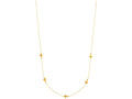 Finejewelers 14 Kt Yellow Gold 16 Inch 1 Inch 5-side Way Cross Stationed Necklace On Long Cable Chain Sp