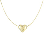Finejewelers 14 Kt Yellow Gold 18 Inch 9x10.2mm Sliding Puffed Heart On 0.87mm Cable Chain Necklace Spri