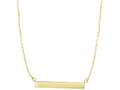 Finejewelers 14 Kt Yellow Gold 18 Inch 4 Station Sideways 1 Hanging Textured Cylinder Shape