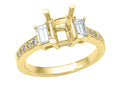 Finejewelers Baguette Diamonds Engagement Ring