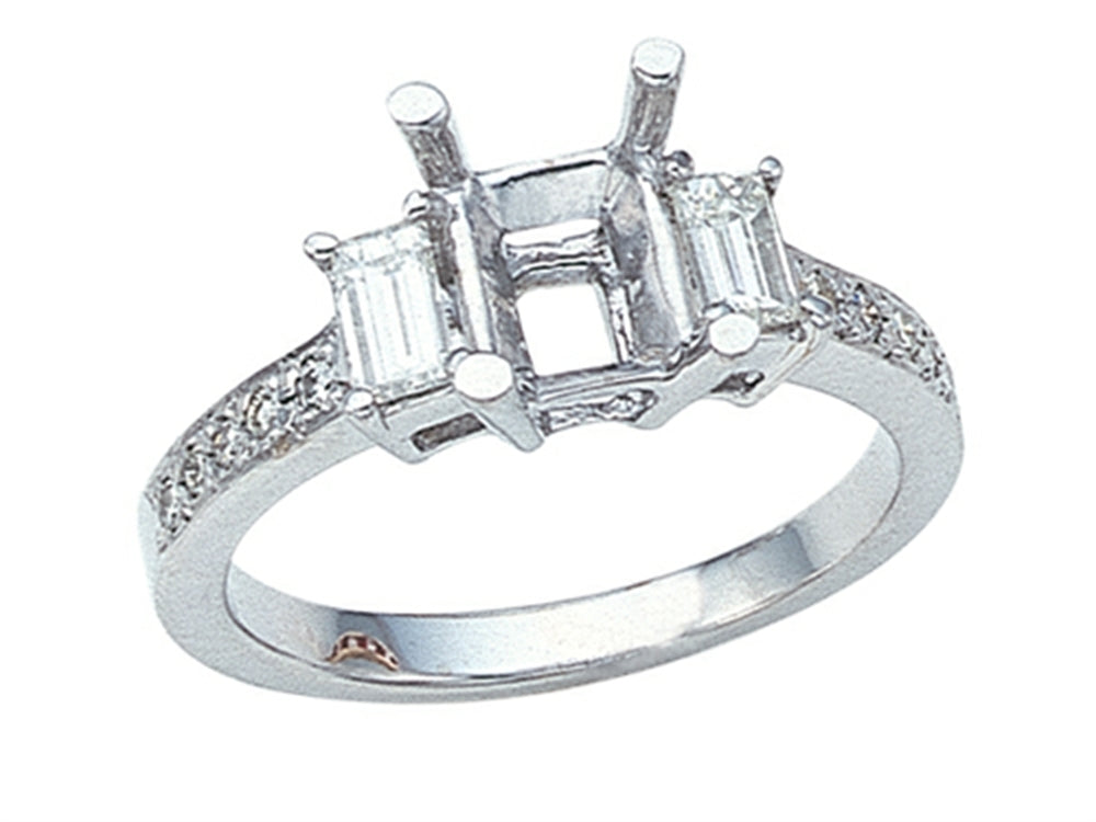 Finejewelers Baguette Diamonds Engagement Ring