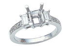 Finejewelers Baguette Diamonds Engagement Ring