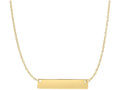 Finejewelers 14 Kt Yellow Gold 17 Inch 1 Inch  Horizontal Square Tube Bar Anchor On 1.08mm Oval Link Necklace