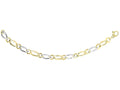 Finejewelers 14 Kt Two Tone Gold 7.75 Inch 10-5mm Alternate Shortlong Twisted Open Oval Fancy Bracelet