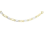 Finejewelers 14 Kt Two Tone Gold 7.75 Inch 10-5mm Alternate Shortlong Twisted Open Oval Fancy Bracelet