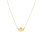 Finejewelers 14 Kt Yellow Gold 17 Inch Claddagh Center Element Anchored To Link Chain Spring Ring Clasp