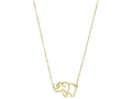 Finejewelers 14 Kt Yellow Gold 17 Inch 15x8mm Elephant Silhoutte Pendant Necklace 0.8mm Cable Chain