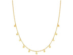 Finejewelers 14 Kt Yellow Gold 16 Inch 1.5mm Hammered Fancy Choker Necklace With Lobster Clasp
