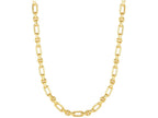 Finejewelers 14 Kt Yellow Gold 18 Inch 6.3mm Bright Cut Oval Fancy Link Necklace With Lobster Clasp