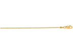 Finejewelers 14 Kt Yellow Gold 16 Inch 0.9mm Bright Cut Round Snake Chain Necklace With Lobster Clasp