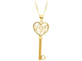 Finejewelers 14 Kt Yellow Gold 18 Inch Box Chain Spring Ring Claspkey Pendant Necklace Loveheart
