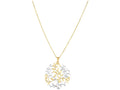 Finejewelers 14 Kt Two Tone Gold 34x29mm Tree Of Life 18 Inch 0.8mm Bright Cut Classic
